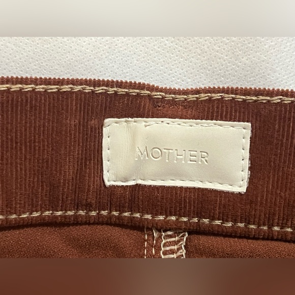 Mother Women’s jeans size 30 brown orange corduroy straight leg tomcat jeans 90s - Picture 10 of 13
